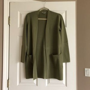 JJill Olive Green Open Sweater- XSmall